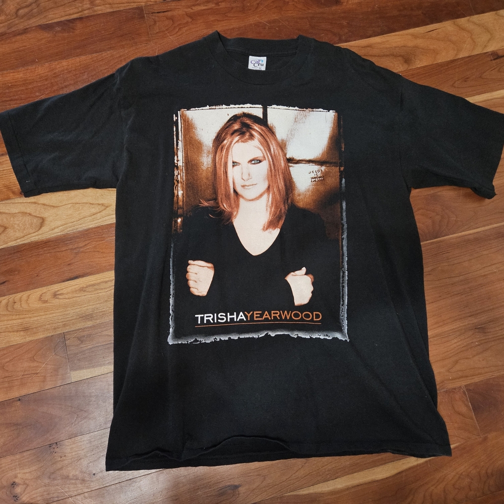 Black Graphic Short Sleeve Band Tee - Trisha Yearwood